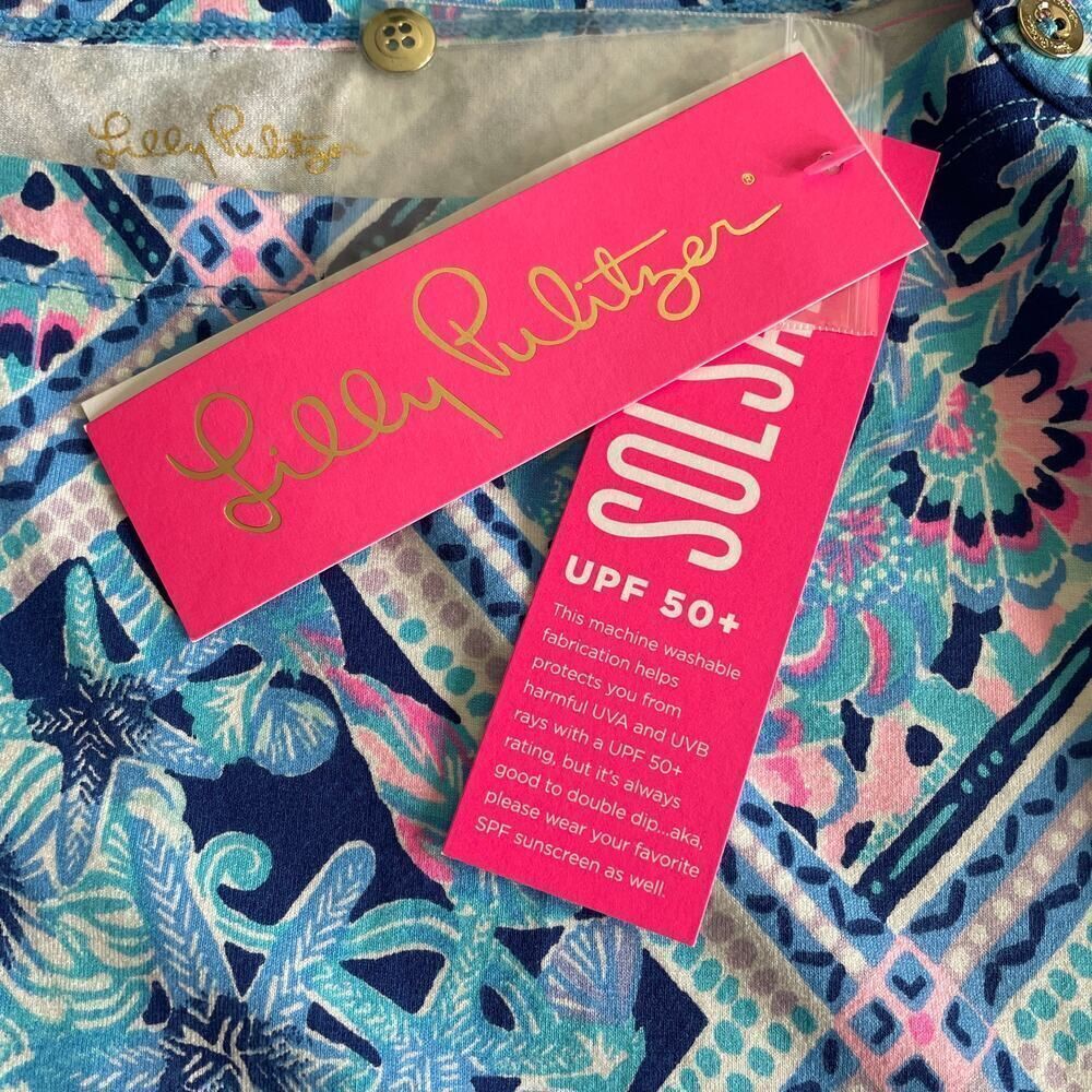 NWT Lilly Pulitzer UPF 50+ Sophie Dress Zanzibar Blue - Size: XS - Picture 6 of 9
